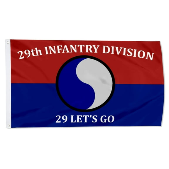 2but 29th Infantry Division Flag 29th ID flags 29 Let's Go banner US Army Military Polyester 3x5 FT Indoor Outdoor Banner
