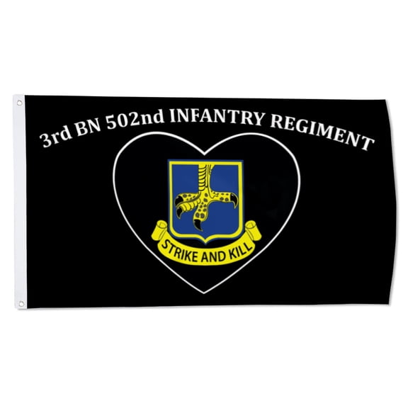 2but 3rd bn 502nd infantry regiment flag Strike and Kill US Army Military Flags Polyester 3x5 FT Indoor Outdoor Banner