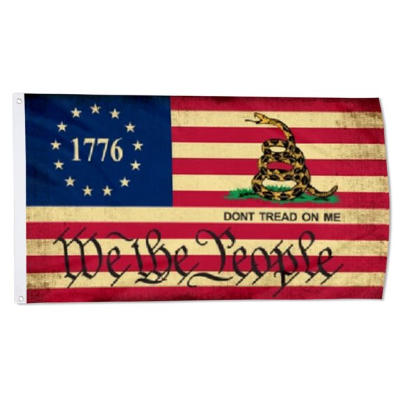 2but Betsy Ross We the People Gadsden 1776 flag Polyester 3x5 FT Indoor Outdoor Banner