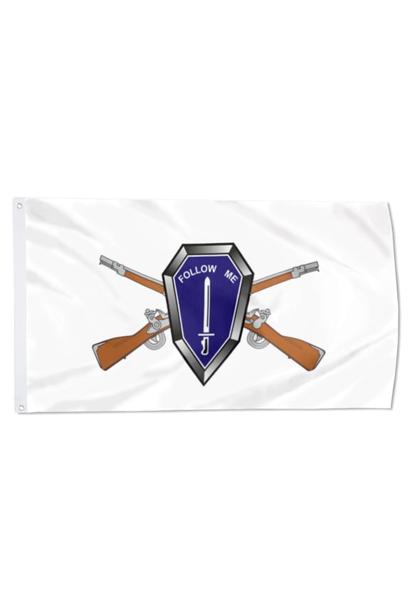 Cross Rifles flag Follow Me banner US Army Military Flags Polyester 3x5 FT Indoor Outdoor Double Stitched Polyester with Brass Grommets