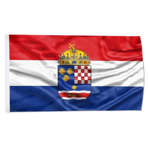2but Kingdom of Croatia-Slavonia Flag Polyester 3x5 FT Indoor Outdoor Banner