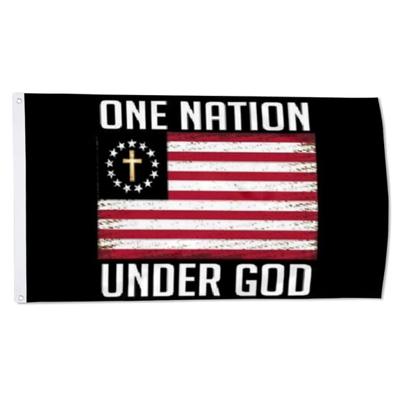 2but ONE NATION UNDER GOD flag JESUS CHRIST CROSS BETSY Flags Polyester 3x5 FT Indoor Outdoor Banner
