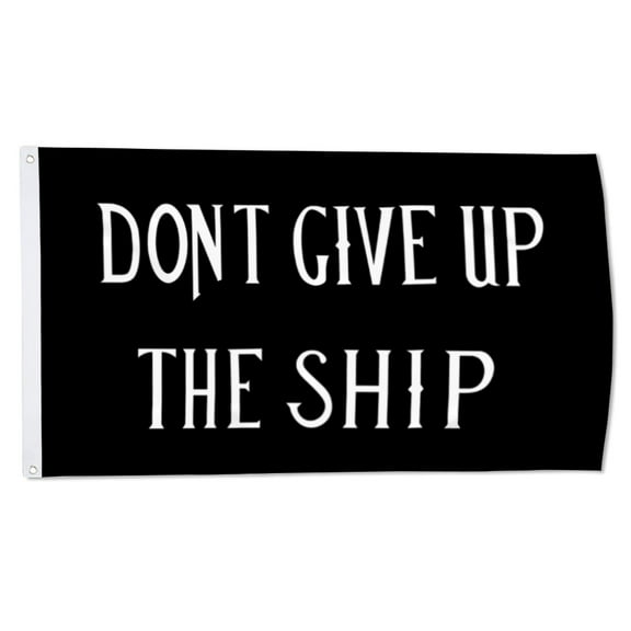 2but don't give up the ship flag black Polyester United States 3x5 FT Indoor Outdoor Banner