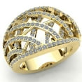 thumbnail image 1 of 2carat Round Cut Diamond Ladies Bridal CrissCross Anniversary Wedding Band Solid 14K Rose, White or Yellow Gold IJ SI2, 1 of 3