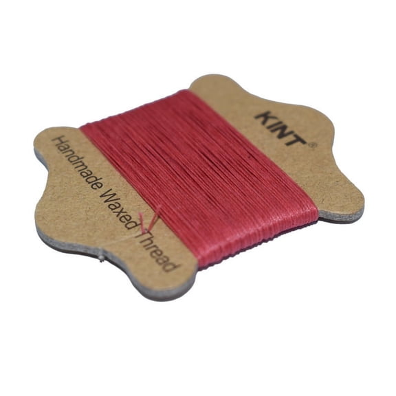 2cards Waxed Nylon Cord Indian Red 0.65mm about 21.87 yards(20m)/card