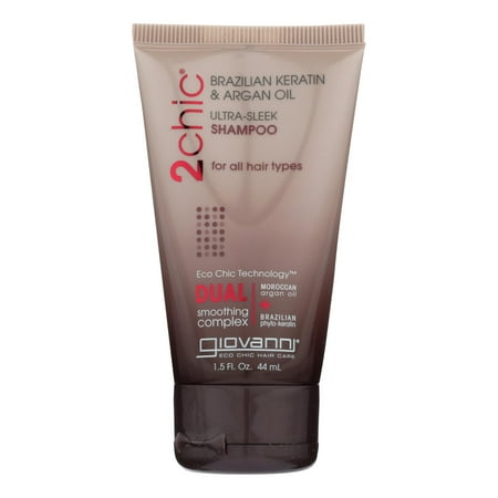 2chic Brazilian Keratin & Argan Oil Ultra-Sleek Shampoo Travel Size - 1.5 fl. oz