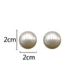 thumbnail image 1 of 2cm Big Simulated Pearl Earrings Temperament Simple Personality White Statement Earrings For Women Korean Earrings  Jewelry Gift, 1 of 9