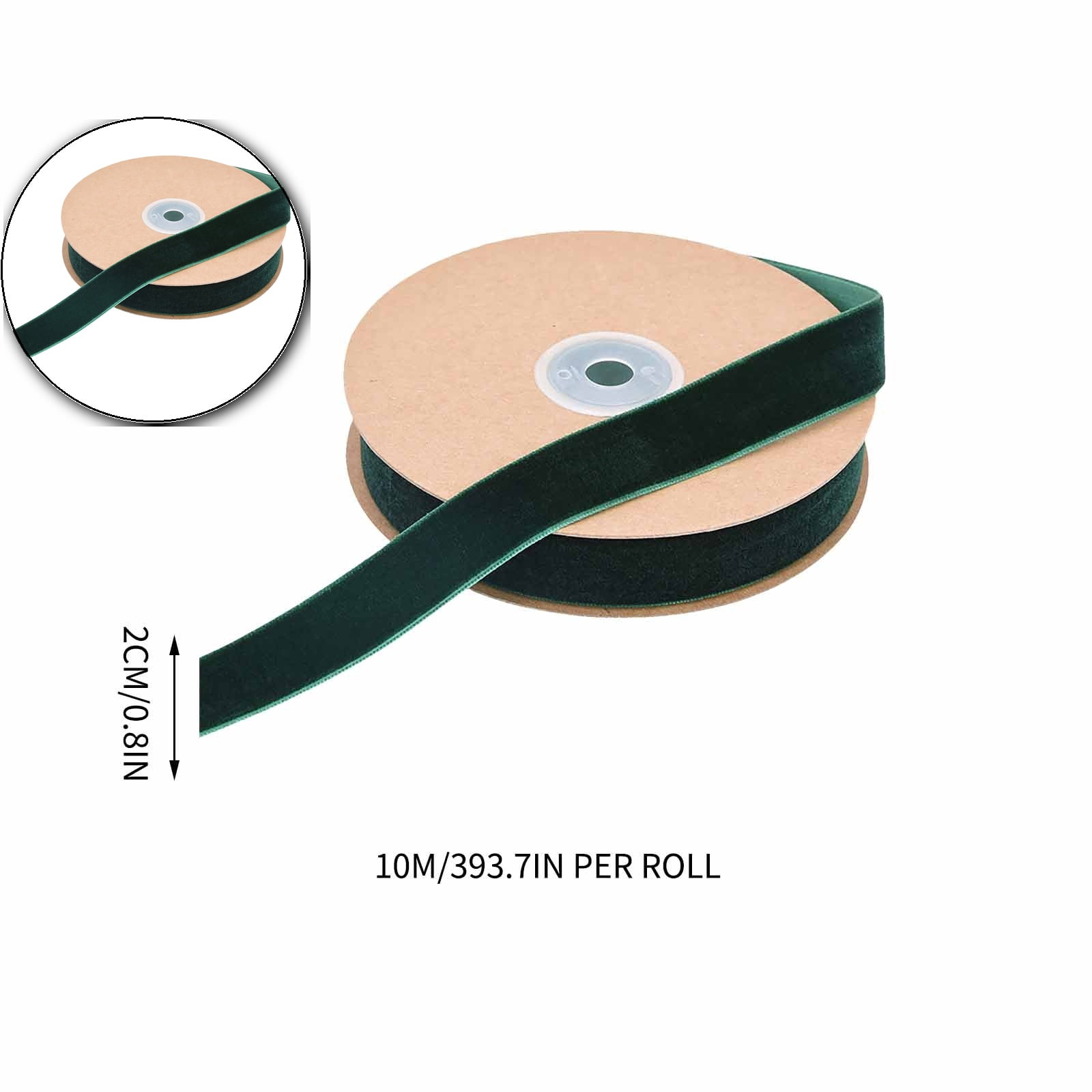 2cm Velvet Flocking Ribbon for Jewelry DIY Crafts and Christmas ...