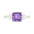 thumbnail image 1 of Solitaire Engagement Ring for Women - 2ct Simulated Alexandrite in 18K White Gold Promise Ring, 1 of 6