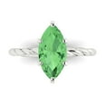 thumbnail image 1 of Solitaire Engagement Ring for Women - 2ct Simulated Green Diamond in 14K White Gold Promise Ring, 1 of 6
