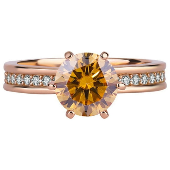 2ct Green/Red/Pink Moissanite Wedding Rings for Women Round Cut D Color VVS1 S925 Sterling Silver Diamond Rings Moissanite Engagement Rings with Certificate