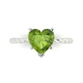 thumbnail image 1 of Clara Pucci 14K White Gold 2ct Peridot Solitaire Ring for Women, 1 of 8