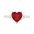 thumbnail image 1 of Clara Pucci 14K White Gold 2ct Tourmaline Solitaire Ring for Women, 1 of 8