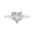 thumbnail image 1 of Clara Pucci 14K White Gold 2ct WhiteSapphire Solitaire Ring for Women, 1 of 8