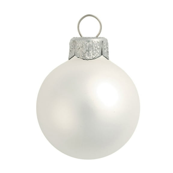 2ct Matte Silver Glass Ball Christmas Ornaments 6" (150mm)