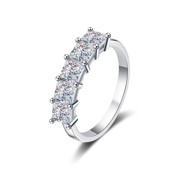 2ct Moissanite Engagement Rings for Women D Color Princess Cut 925 Sterling Silver VVS1 Diamond Rings Moissanite Anniversary Promise Wedding Rings Wife Gifts with Certificate