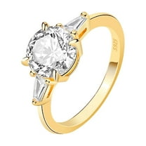 2ct Moissanite Wedding Rings D Color VVS1 Clarity Diamond Engagement Rings 18K Plated S925 Sterling Silver Moissanite Rings for Women with Certificate