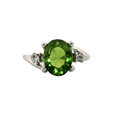 thumbnail image 1 of 2ct Oval Peridot Silver Ring, Size 9 2OPSRS9, 1 of 5