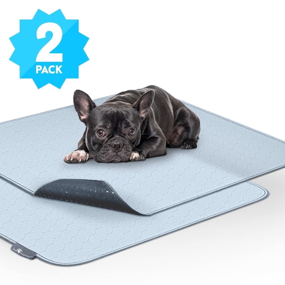 2ct Paw Inspired Washable Dog Pee Pads, 34x36 inch Reusable Puppy Training Pads for Dogs, Waterproof Whelping Pads, Absorbent Washable Puppy Pads, Non-Slip