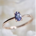 thumbnail image 1 of 2ct Pear Cut Tanzanite TeardropEngagement Women's Ring 14k Yellow Gold Plated Silver, 1 of 3