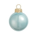 thumbnail image 1 of 2ct Pearl Sky Blue Glass Ball Christmas Ornaments 6" (150mmn), 1 of 4