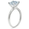 thumbnail image 1 of 2 ct Princess Cut Natural Swiss Blue Topaz Solitaire Engagement Ring for Women in 18K White Gold, 1 of 2