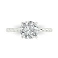 thumbnail image 1 of Solitaire Engagement Ring for Women - 2ct Moissanite in 14K White Gold Promise Ring, 1 of 8