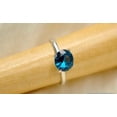 thumbnail image 1 of 2ct Round Cut Blue Topaz Solitaire 4 Prong Wedding Ring 14k White Gold Plated, 1 of 3