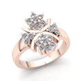 thumbnail image 1 of 2ct Round Cut Diamond Ladies Bridal Cluster Flower Anniversary Engagement Ring Solid 10K Rose, White or Yellow Gold GH SI1, 1 of 3