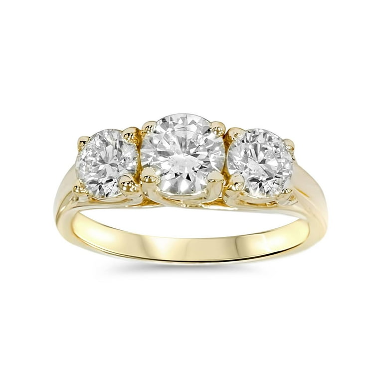 Walmart 3 stone diamond best sale ring