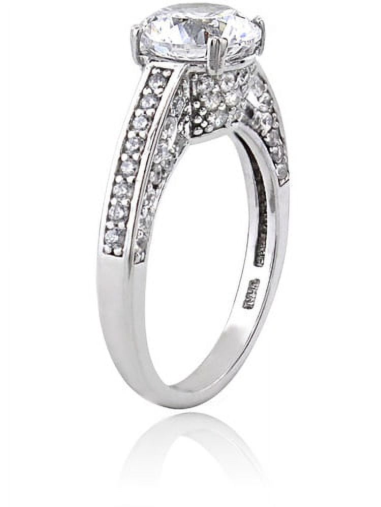 2cttw 100 Facets Cz Sterling Silver Plat