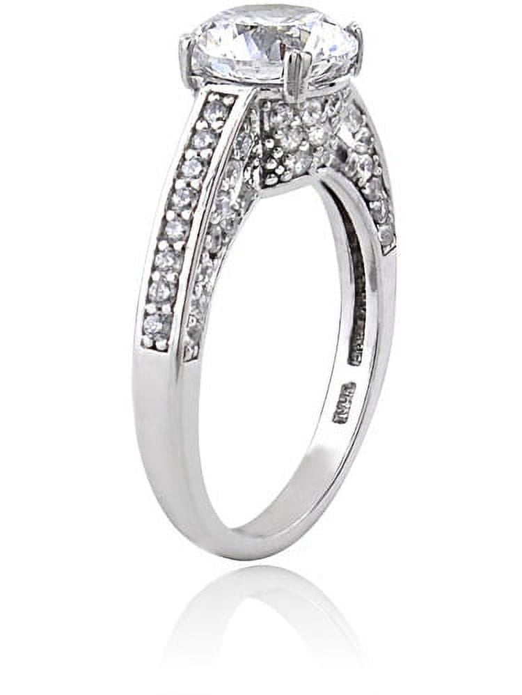 2cttw 100 Facets Cz Sterling Silver Plat