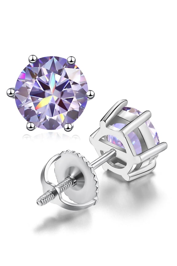 2cttw Moissanite Earrings for Women Men D Color VVS1 clarity Diamond Earrings Studs S925 Sterling Silver Earrings Moissanite Stud Earrings with Certificate