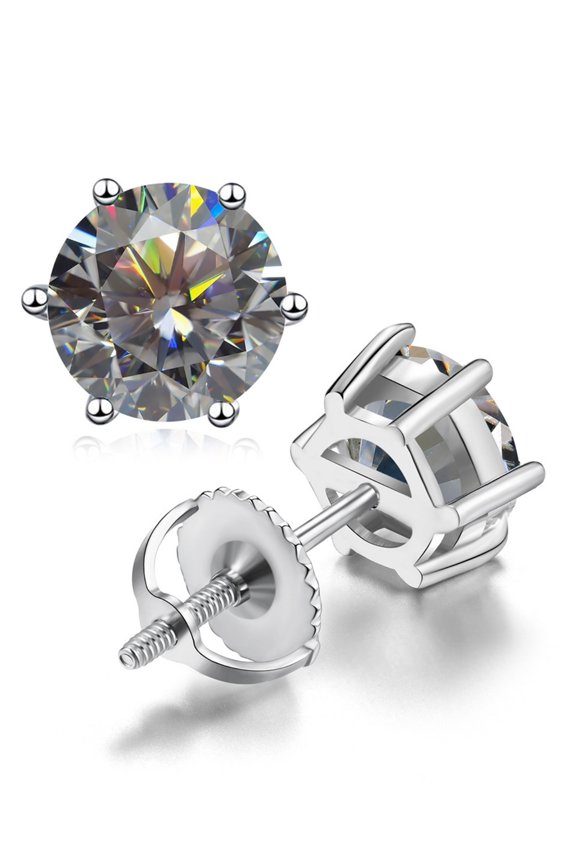 2cttw Moissanite Earrings for Women Men D Color VVS1 clarity Diamond Earrings Studs S925 Sterling Silver Earrings Moissanite Stud Earrings with Certificate