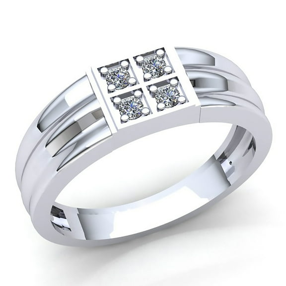 2ctw Round Brilliant Cut Mens Fancy Anniversary Engagement Ring Solid 10K Rose, White or Yellow Gold GH I1-I2