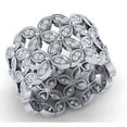 thumbnail image 1 of 2ctw Round Cut Diamond Prong Ladies Flower Full Eternity Band Ring Bridal Anniversary Wedding Solid 10K Gold J SI2, 1 of 3