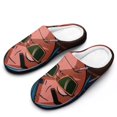 thumbnail image 1 of 2d Gorillaz Music Men's Fuzzy Slippers House Open Back Slippers Closed Toe Slippers Winter Cotton Lightweight Anti-slip Rubber Sole Slippers, 1 of 1