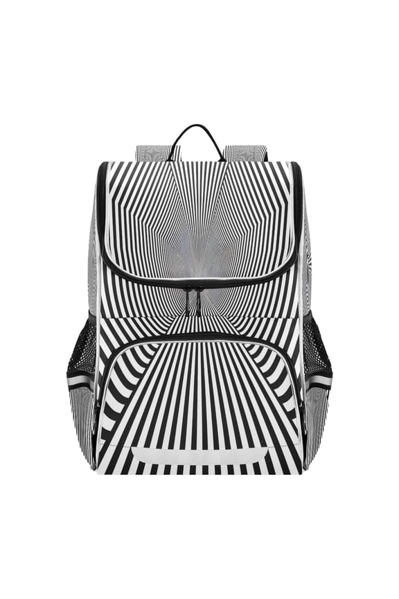 2d Linear Artwork Backpack Purse Daypack Book Bag Fashion Accessories Unisex 15L for Commute Travel School