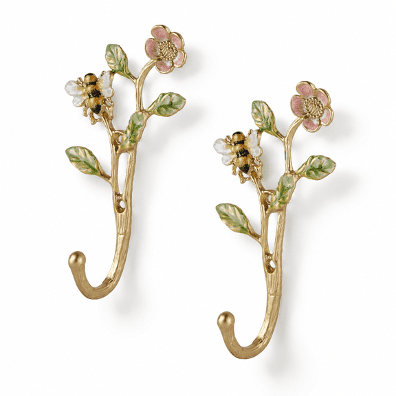 2enamel Bee & Flower Hooks