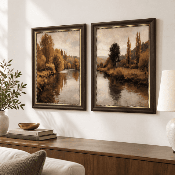 2framed Vintlake Landscape Wall Art(lake 12x16in Framed) - Walmart.com