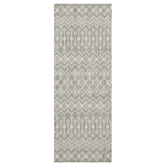 2ft 7in x 7ft 3in Indoor/Outdoor Area Rug,Geometric Long Runner Entryway Carpet