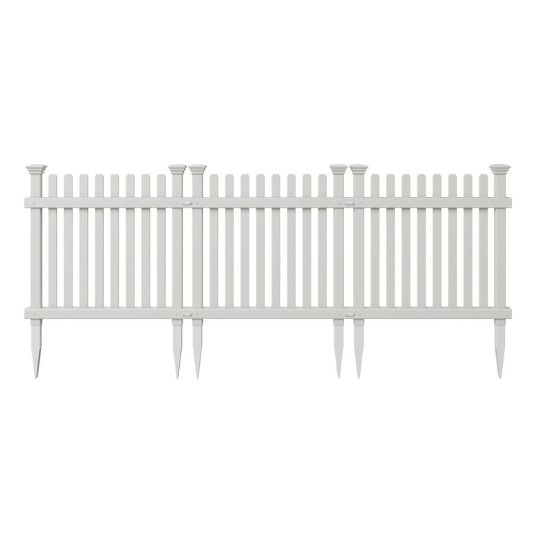 GIGI2(PS-022)＋GIGIINNERTENT(PS-111) Zippity Outdoor Products Vinyl Fence Kit for Garden/Backyard
