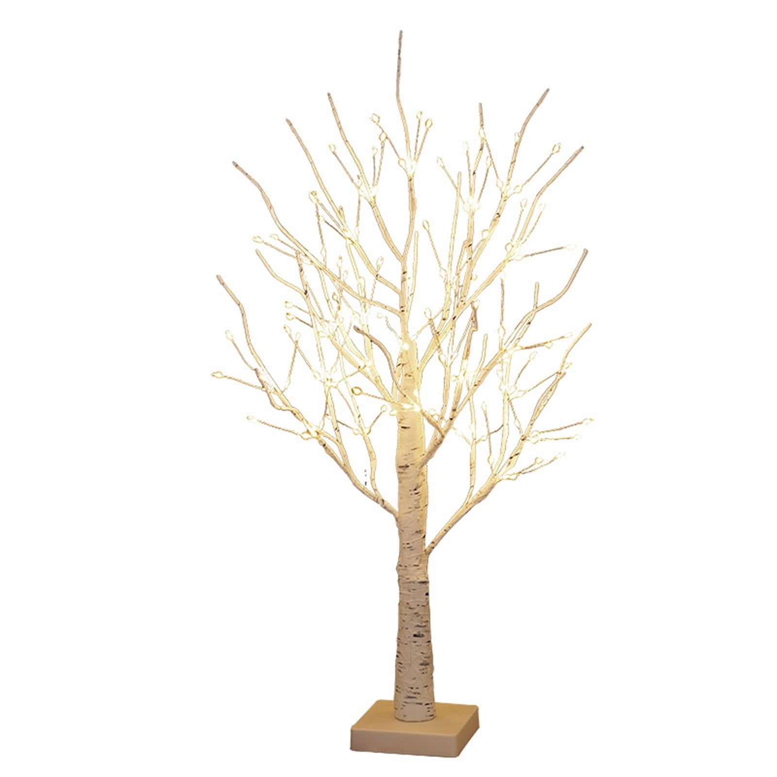 2ft Lighted Birch Tree with 144 Warm White LEDs - Small White Christmas ...