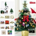 thumbnail image 1 of 2ft Mini Christmas Tree Set Artificial LED Christmas Tree with String Lights Ornaments Xmas Party Decor, 2Pcs, 1 of 7