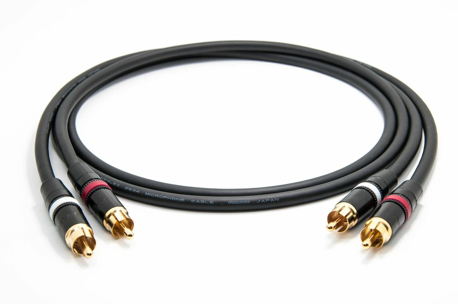 2ft - Mogami 2534 Quad Stereo Pair (L, R) audio cables| Neutrik Gold ...