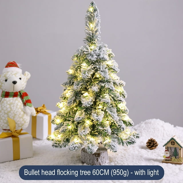 2ft PreLit Tabletop Christmas TreeSnow Flocked Small Artificial Tree