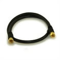 thumbnail image 1 of 2ft RG6 QUAD SHIELD Black HI-BANDWIDTH Coax Cable F-type Gold Plated, 1 of 2