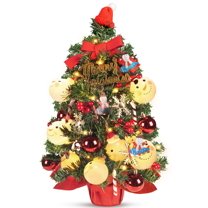 ZOELNIC LED Artificial Mini Christmas Tree Tabletop Desk Ornaments Xmas ...