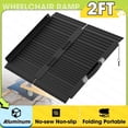 thumbnail image 1 of 2ft Wheelchair Ramp for Home Steps, Aluminum Threshold Ramp 600 lbs Capacity, Portable Folding Ramp Non-Slip Adjustable for Indoor Outdoor Mobility Scooter, 1 of 6