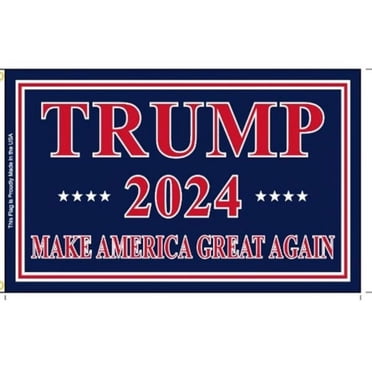 2-Pack 12x18 Car Flag – Trump 2024 'Make America Great Again' Double Sided Nylon